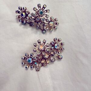 Floral Rhinestone Earrings